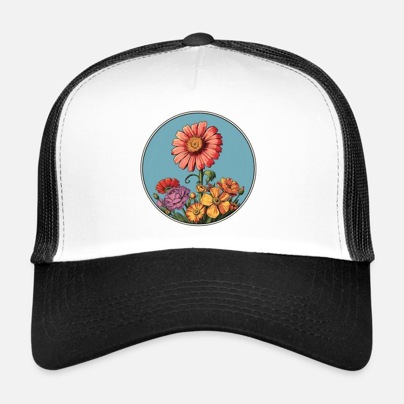 Illustration florale de style vintage Casquette trucker 