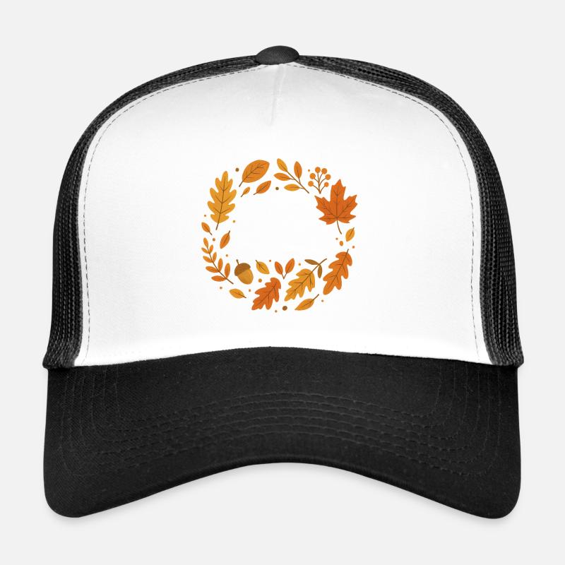 Herbstlaub Wreath Design Trucker Cap