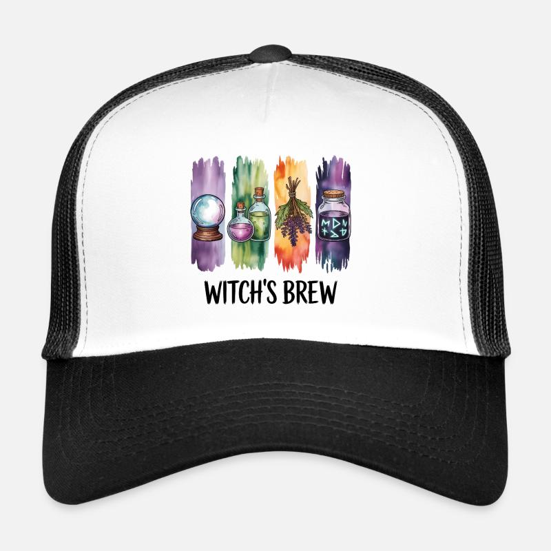 Halloween Mystical Witches Brew Potion Design Trucker Cap