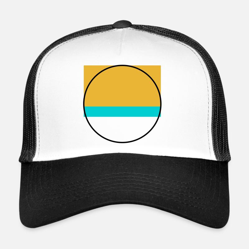 Coucher de soleil minimaliste sur l’océan Casquette trucker 