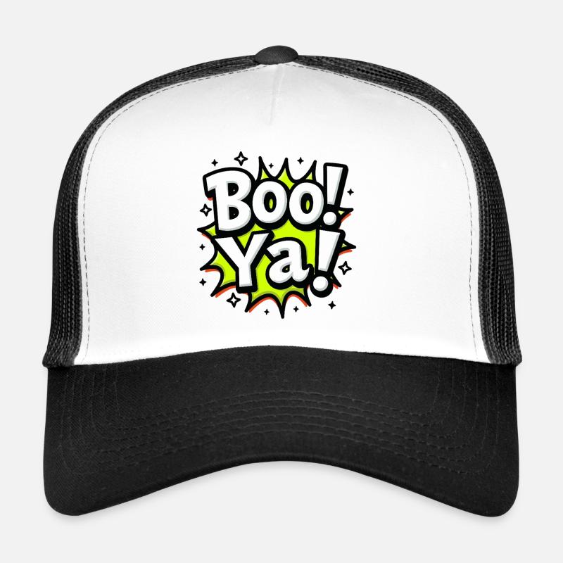 BOO YA! - Lustiger Halloween Comic Spruch Trucker Cap