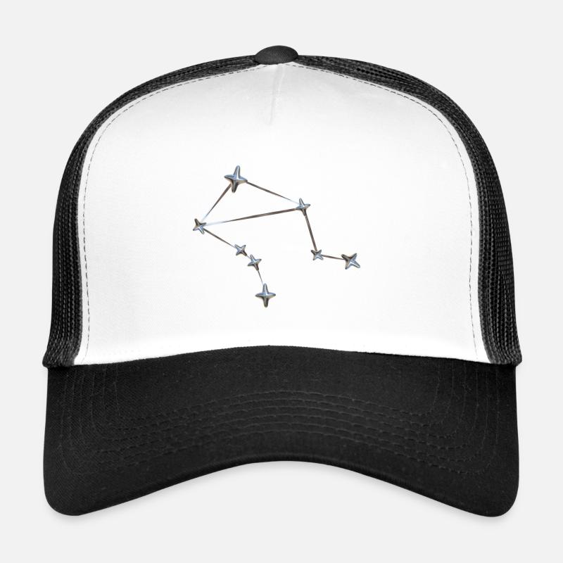Libra Sternbild – Metallic Zodiac - Trucker Cap - Weiß/Schwarz