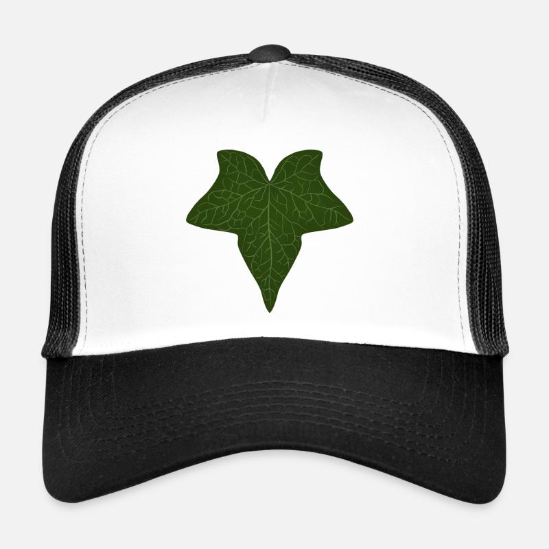 Elegant Green Ivy Leaf Pattern Trucker Cap