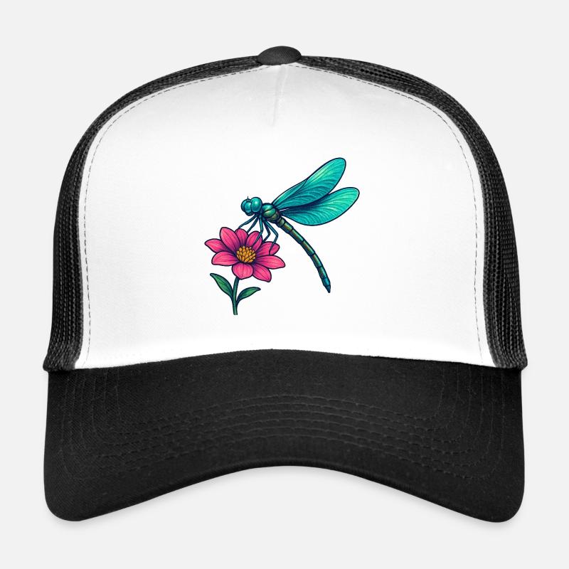 Libellule sur la fleur Casquette trucker 