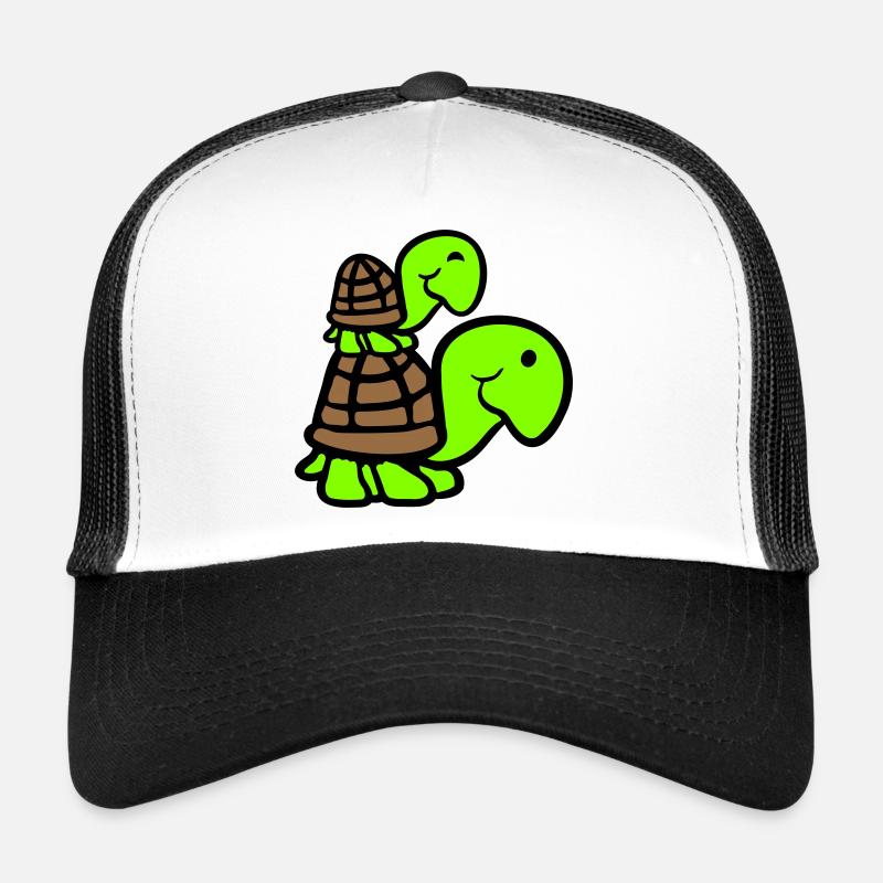 2 Schildkröten Huckepack Mama Papa Kind reiten süß Trucker Cap