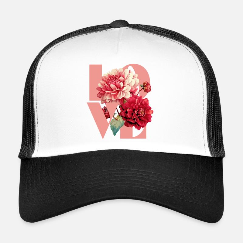 Elegant Floral Peony Design Trucker Cap