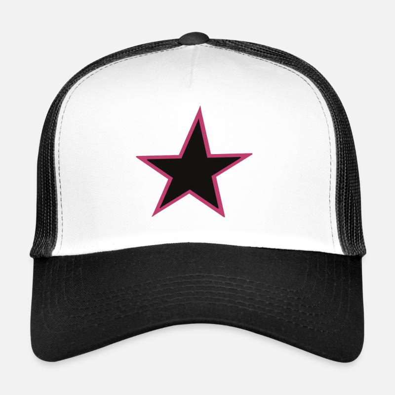 Bordure rose Étoile Design Casquette trucker 