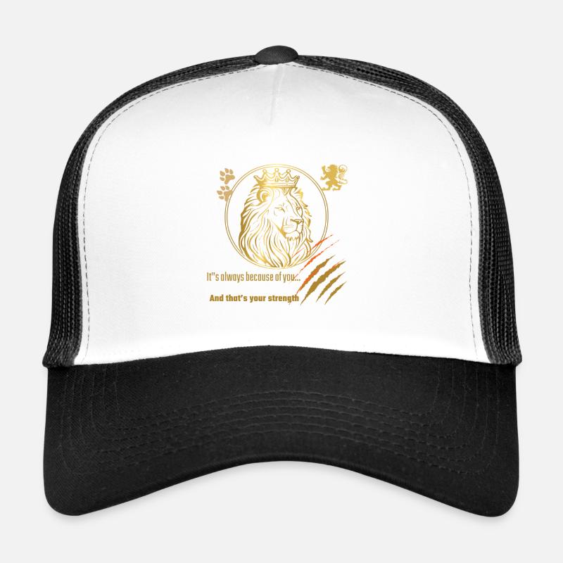 Lion Royalité et Force Impression Casquette trucker 