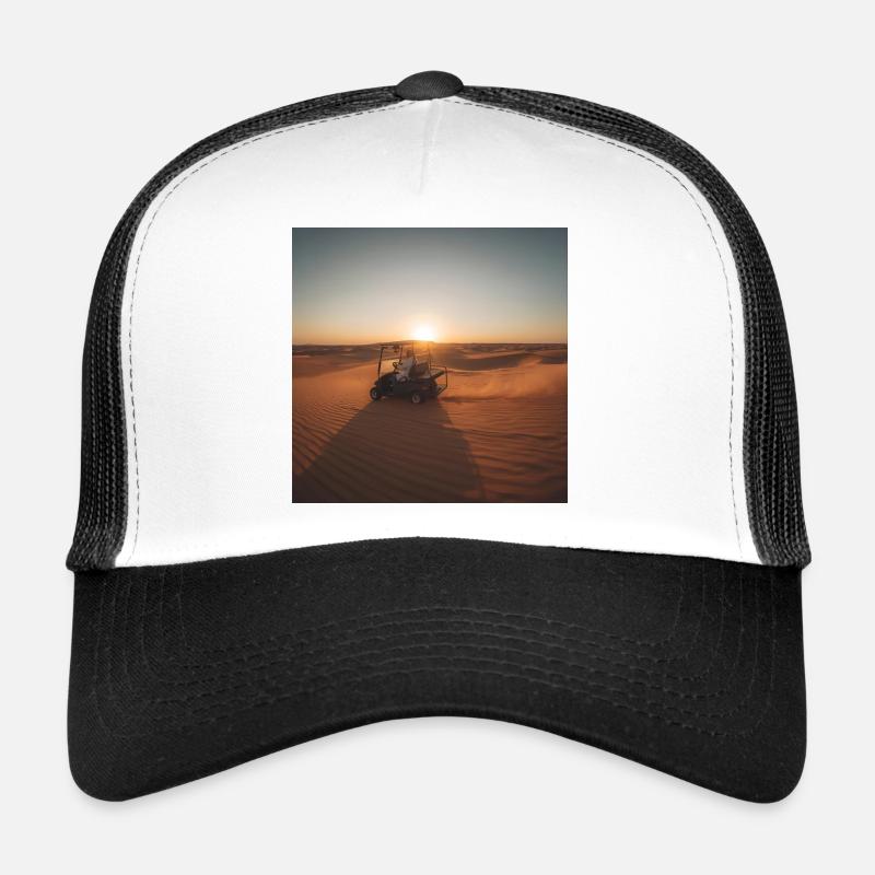 Desert Sun Ride by Golf Cart - Trucker Cap - white/black