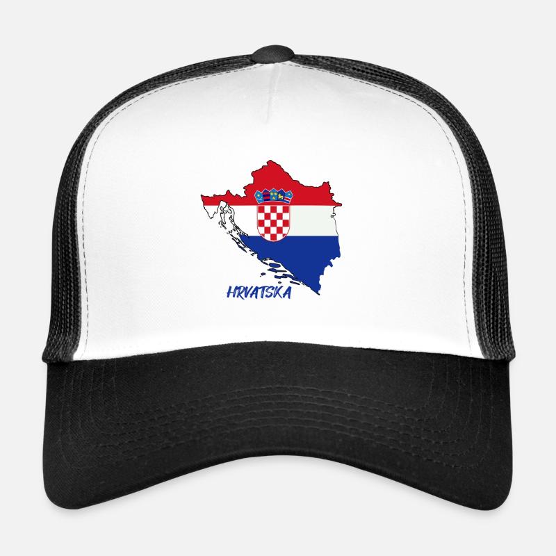 Conception du drapeau de la Croatie sur la carte Casquette trucker 