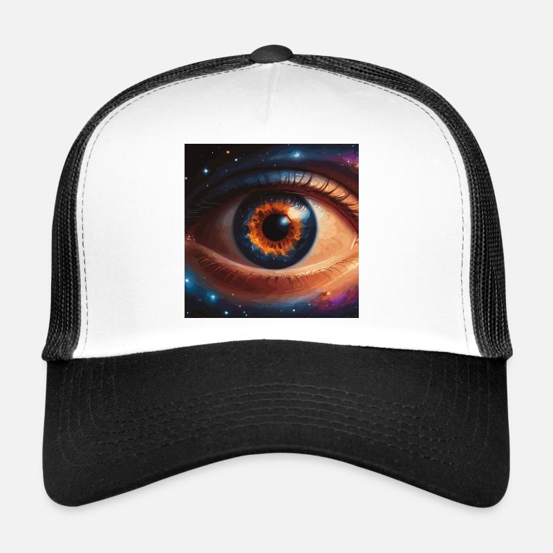 Kosmisches Auge mit Sternenhimmel Trucker Cap