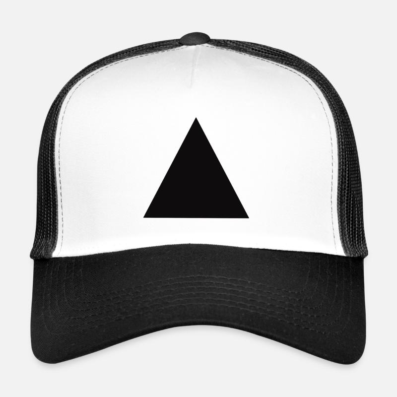 Abstract triangle motif in black - Trucker Cap - white/black