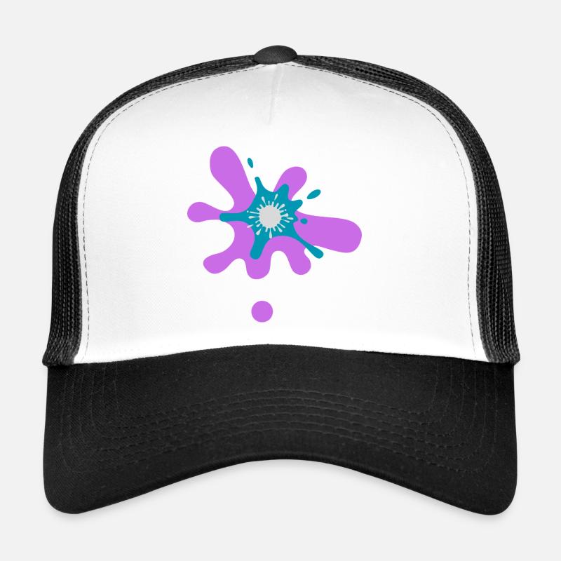 Impression d'éclaboussures de peinture abstraite Casquette trucker 