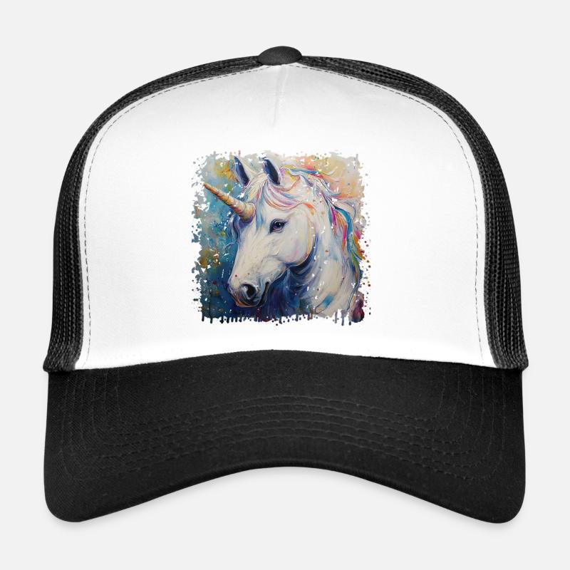 Farbenfrohes Einhorn Kunstwerk Trucker Cap