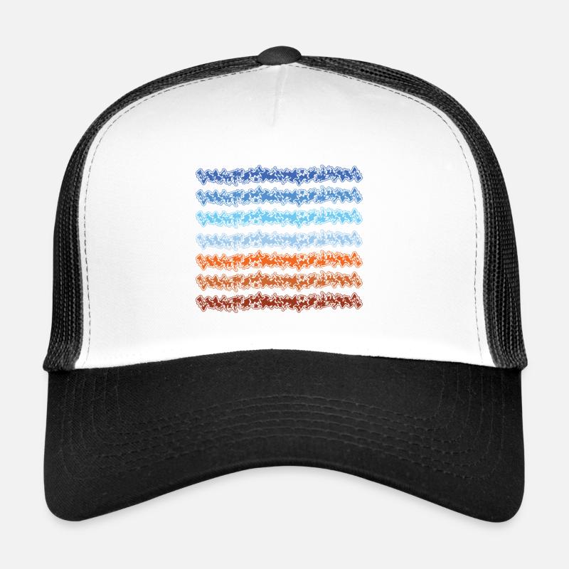 Abstract gradient lines design Trucker Cap