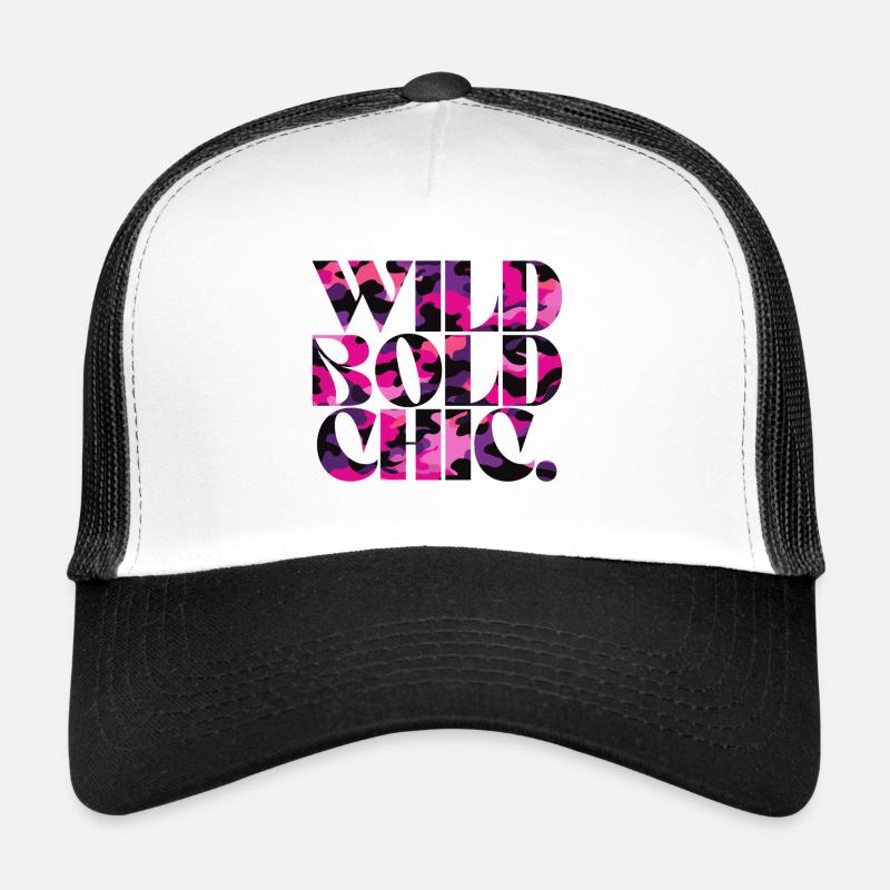 Wild Bold Chic Camo Pattern Design Trucker Cap