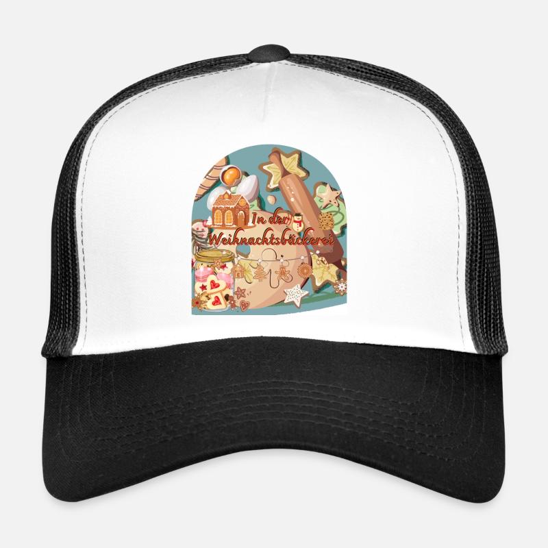 Weihnachtszeit In der Weihnachtsbäckerei Bogenform Trucker Cap