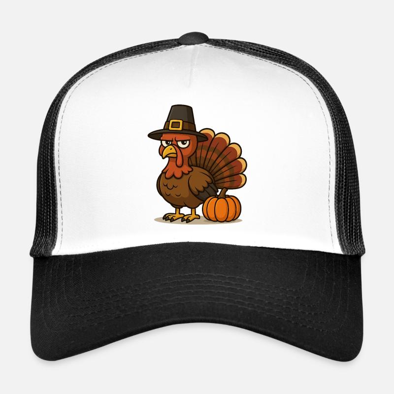 Erntedank Turkey mit Pilgerhut Trucker Cap