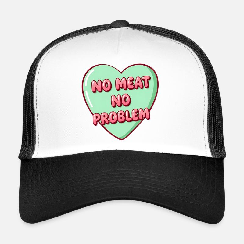Mint Bubble Heart – No Meat No Problem Trucker Cap