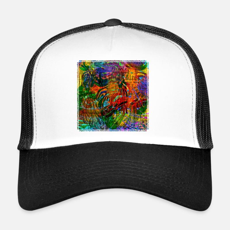 Words & Birds V2 - Trucker Cap - white/black