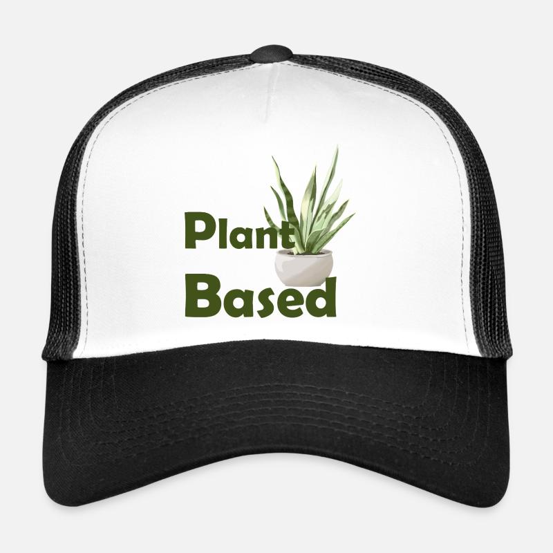 Plant Based: Grünes Design illustrierter Pflanze Trucker Cap