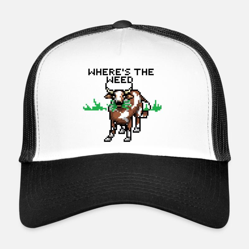 pixelart cow Trucker Cap