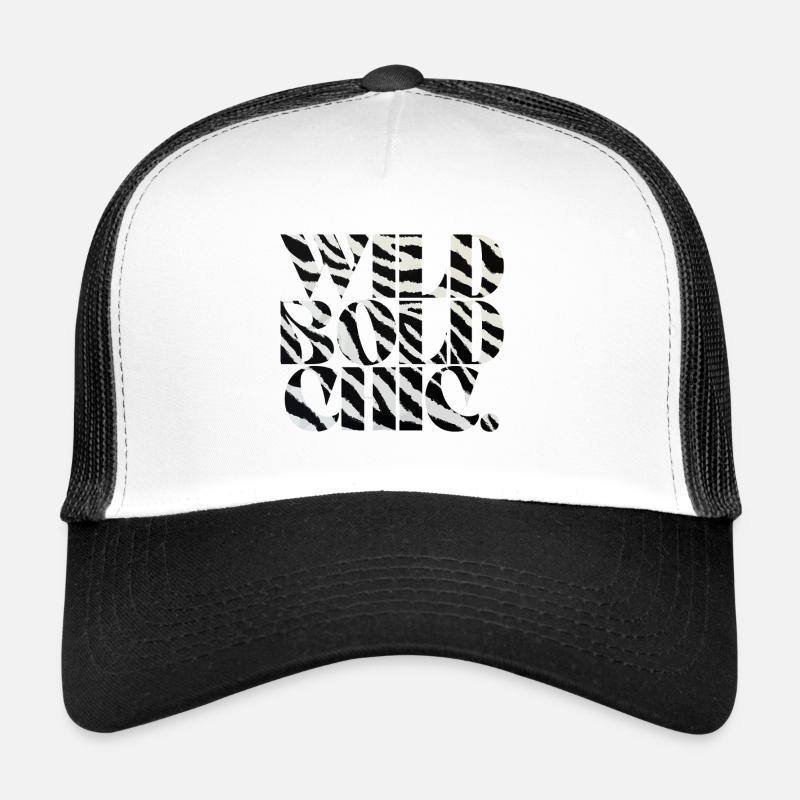 Sauvage, audacieux, chic, zèbre, typographie Casquette trucker 