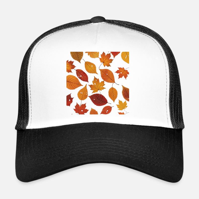 Autumn Leaf Pattern Trucker Cap