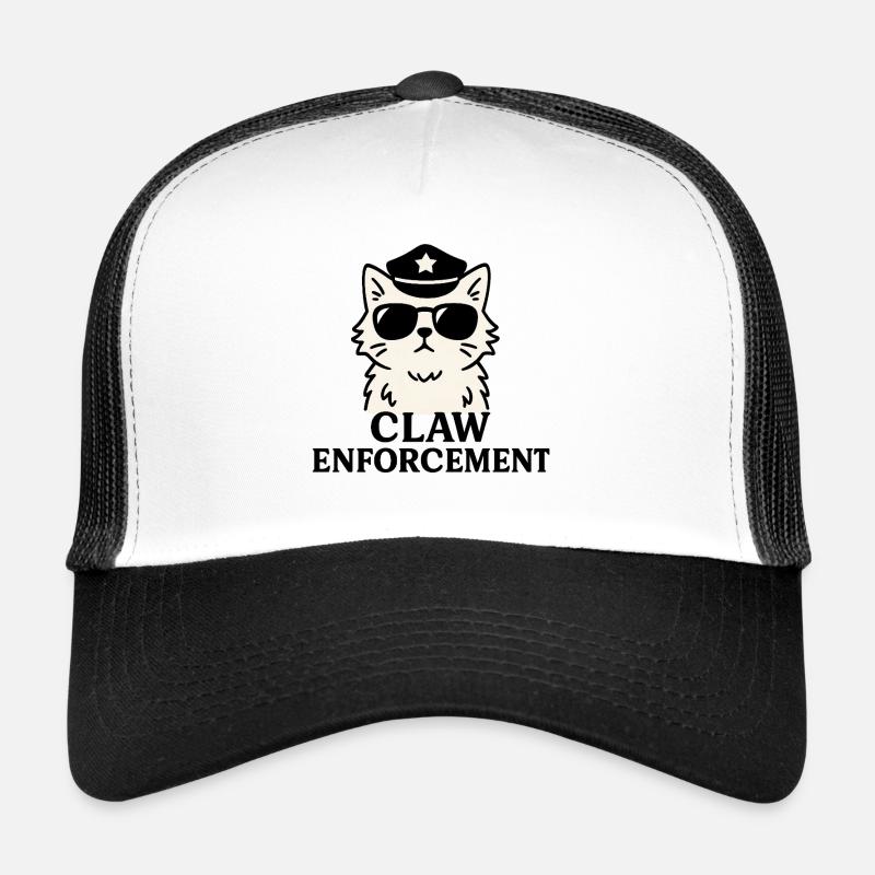 Claw Enforcement - Chemise de chat drôle Casquette trucker 