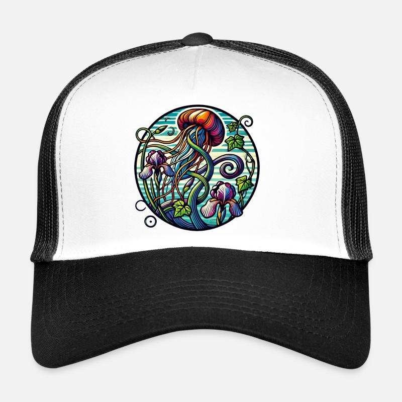 Jardin de méduses irisées Casquette trucker 