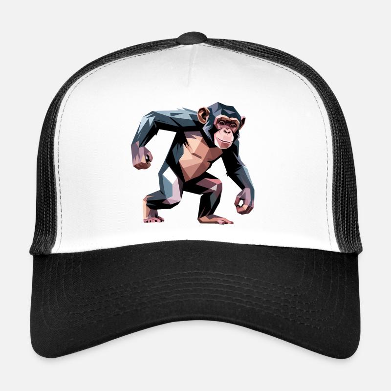 Monkey - Cooles Low-Poly-Logo Trucker Cap