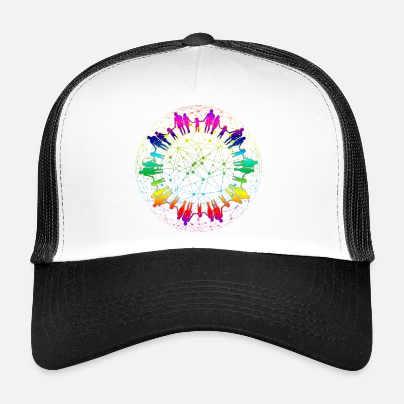 Rainbow Net of Community Trucker Cap
