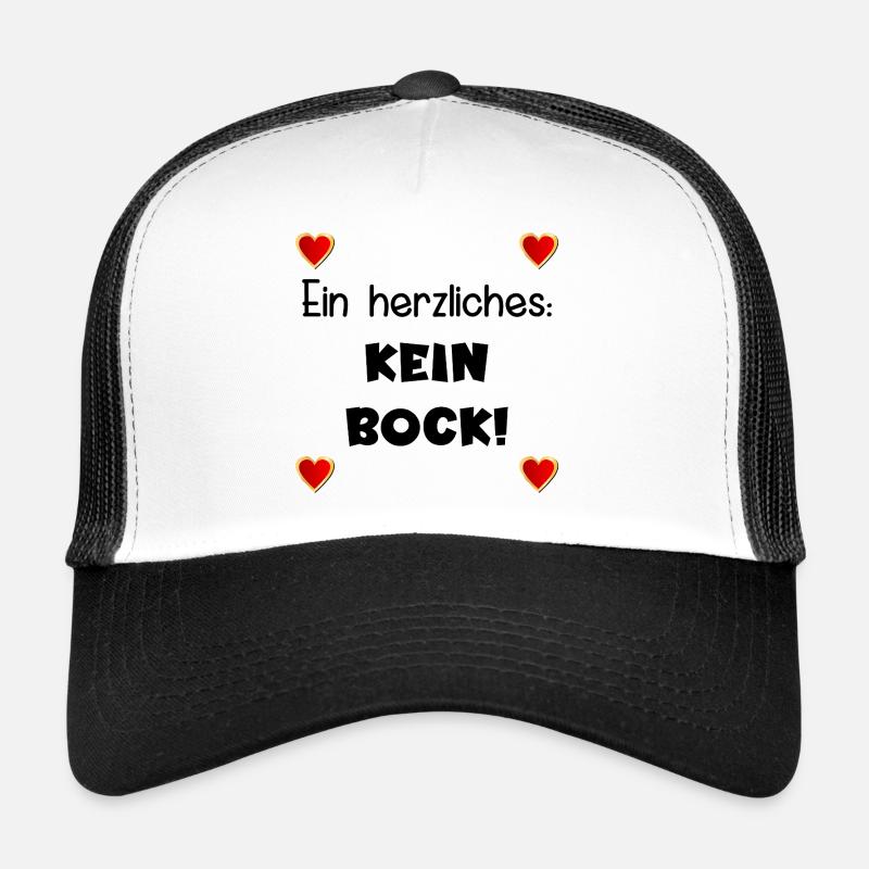 LUSTIGE SPRÜCHE KEIN BOCK HERZ Trucker Cap