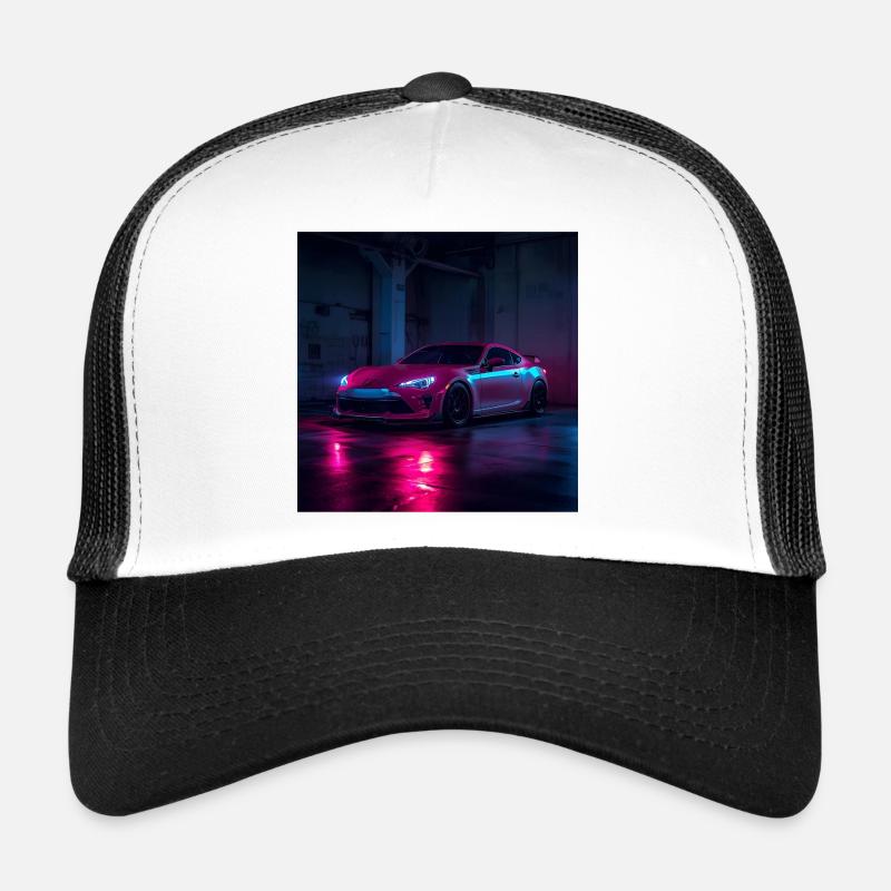 Neon Night Drift Auto Trucker Cap