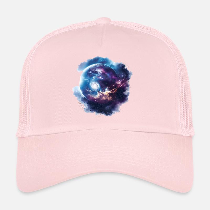 Cosmic Vortex Galaxy Trucker Cap