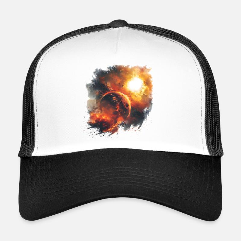 Tempête de feu du cosmos planétaire Casquette trucker 