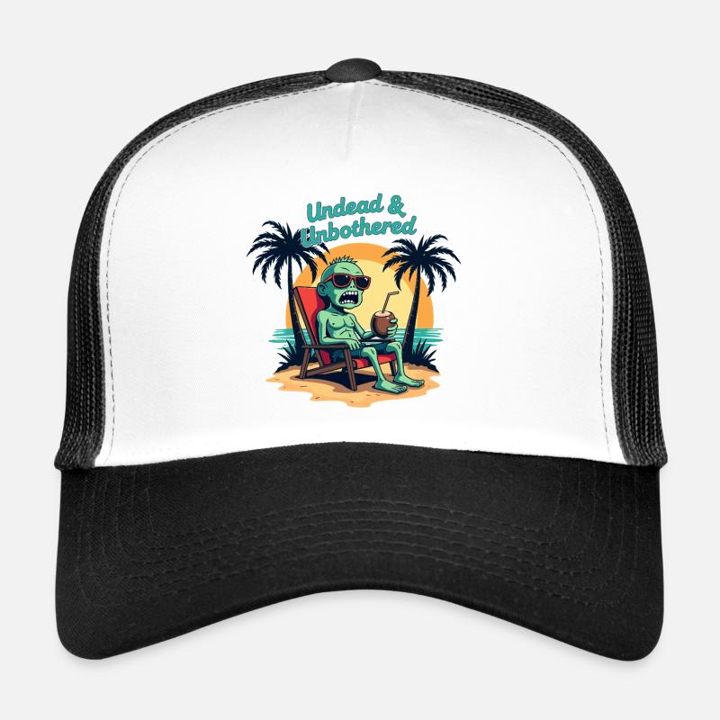 Mort-vivant et zombie non dérangé plage disant Casquette trucker 