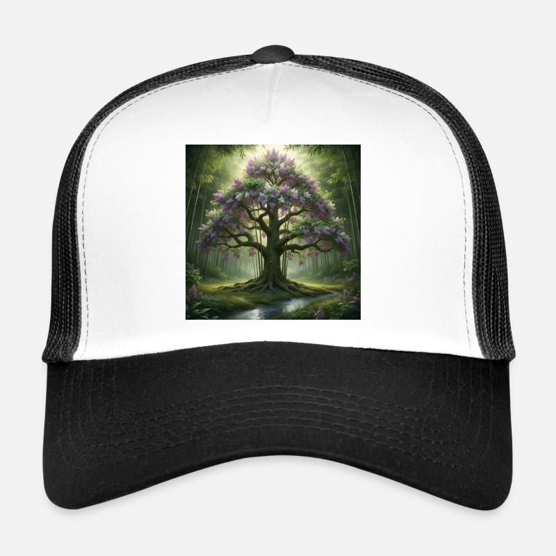Forest tree with lilac blossoms Trucker Cap