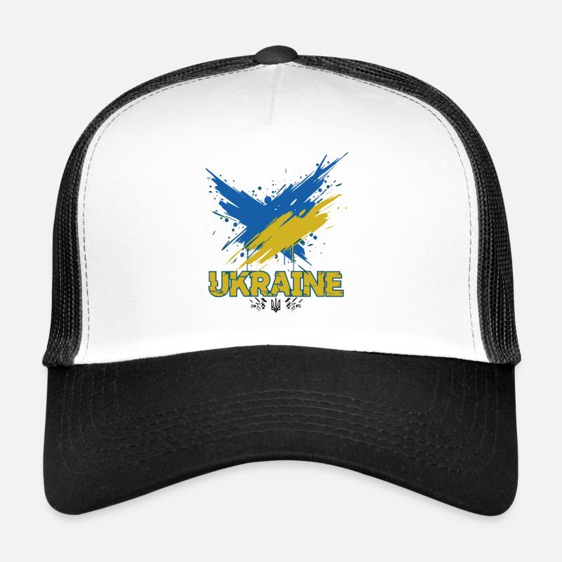 Drapeau de l’Ukraine Splash Art Casquette trucker 