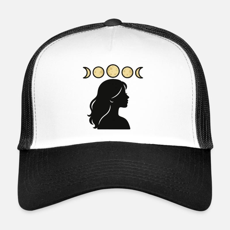 Silhouette avec phases de lune Casquette trucker 