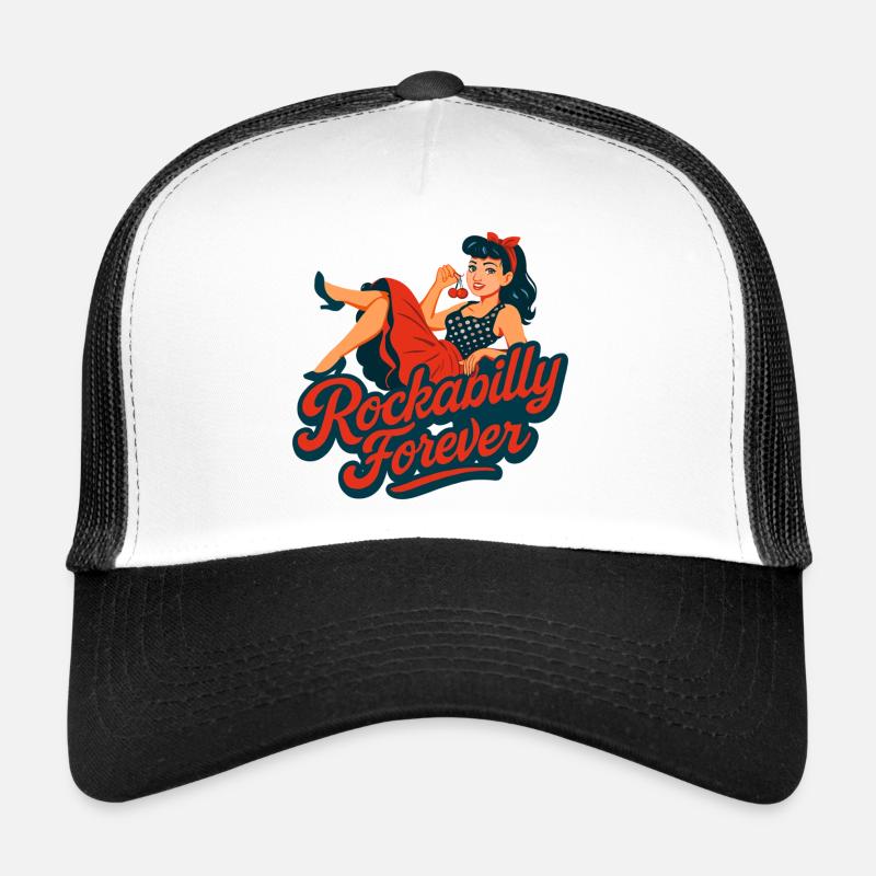 Rockabilly Forever Pin-up Graphique Casquette trucker 