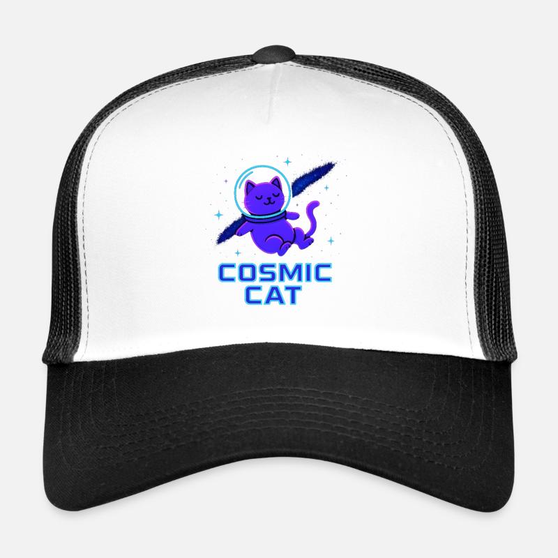 Néon de chat cosmique Casquette trucker 