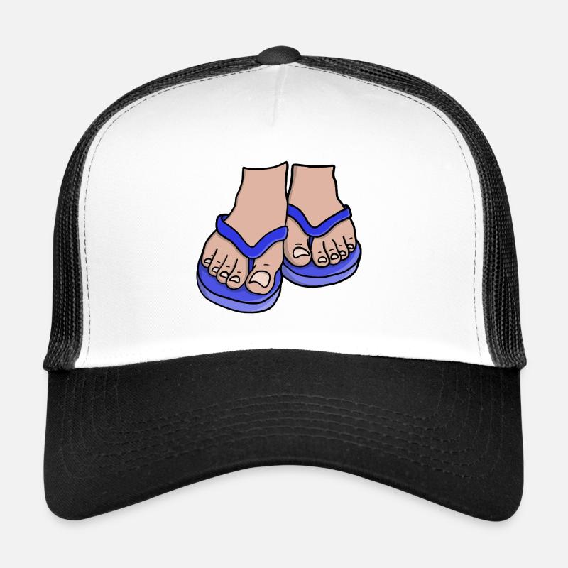 Blue Flip Flop Feet Trucker Cap