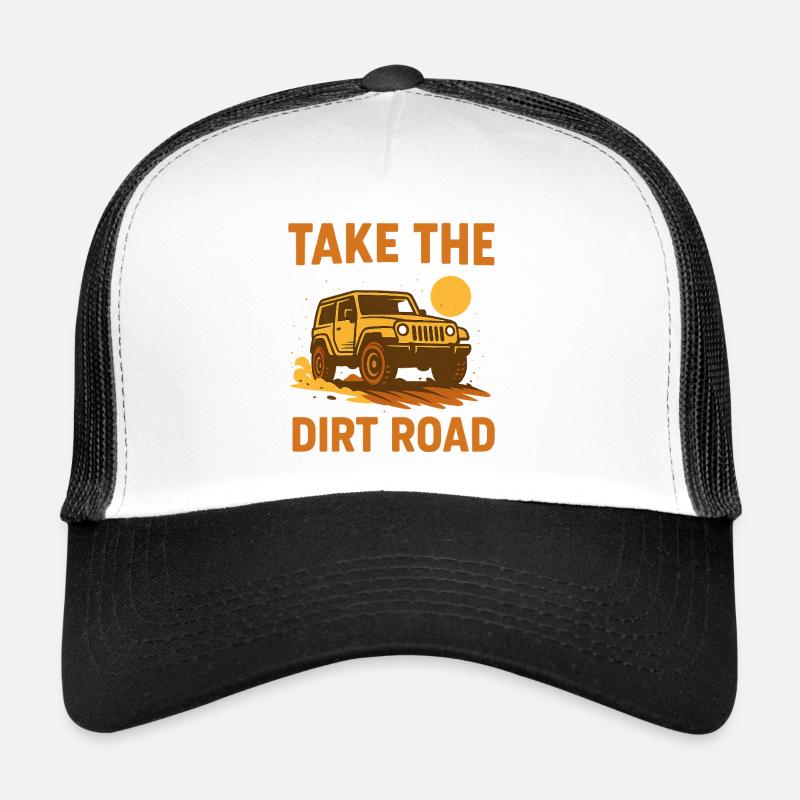Take the Dirt Road – Offroad Outback - Trucker Cap - white/black