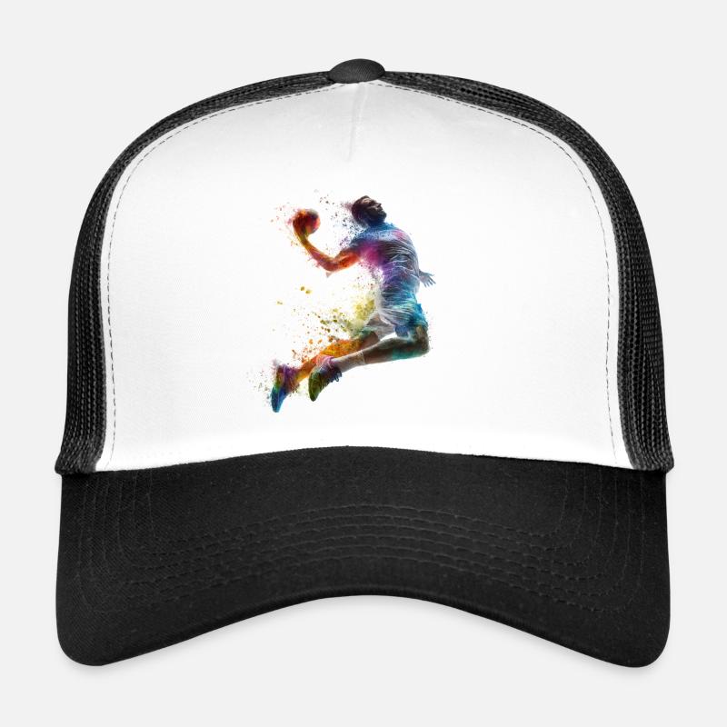 Farbexplosion Handball Sprungwurf Trucker Cap
