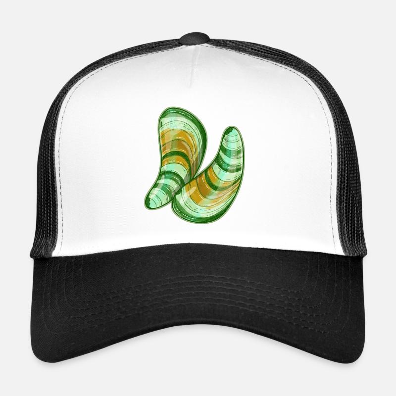 Illustration de moules à lèvres vertes Casquette trucker 