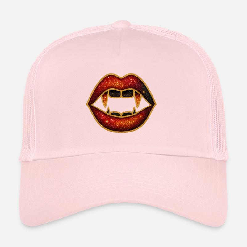 Halloween Nosferatu Dracula Lèvres Vamp Teeth Casquette trucker 