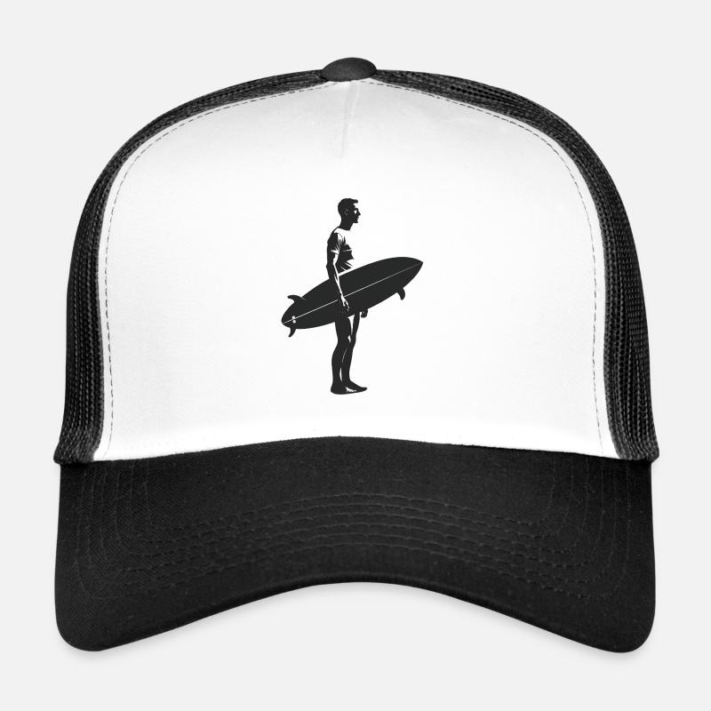 Surfeur - Logo Cool Silhouette Casquette trucker 