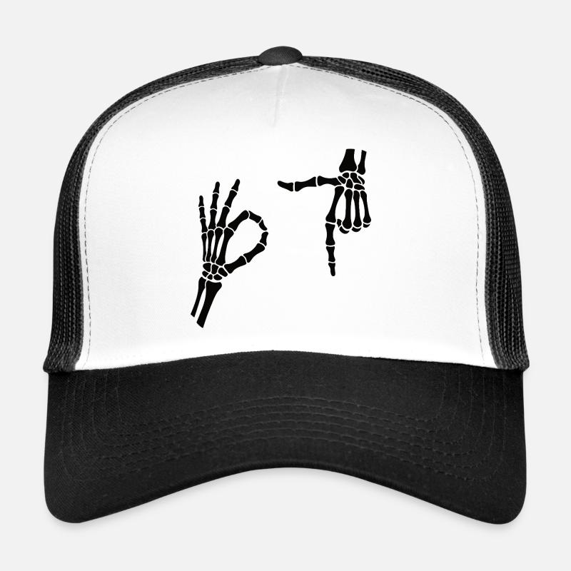 67 Six Sept Meme Gen Alpha Squelette Halloween Casquette trucker 