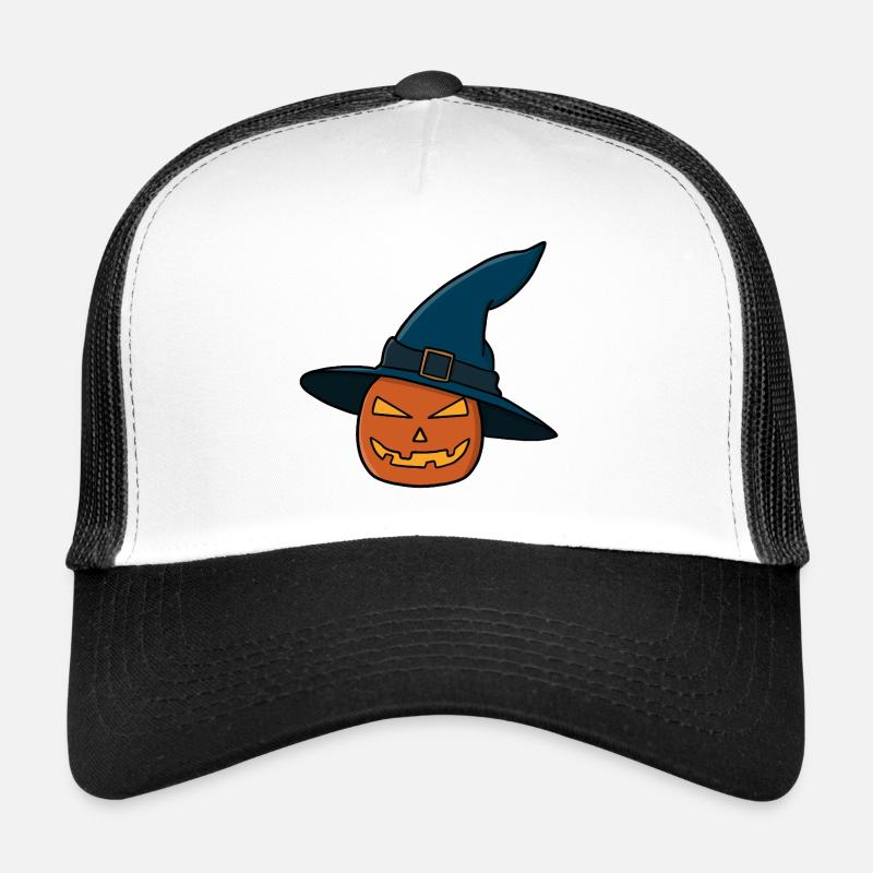 Witch Hat Pumpkin Jack O Lantern Trucker Cap